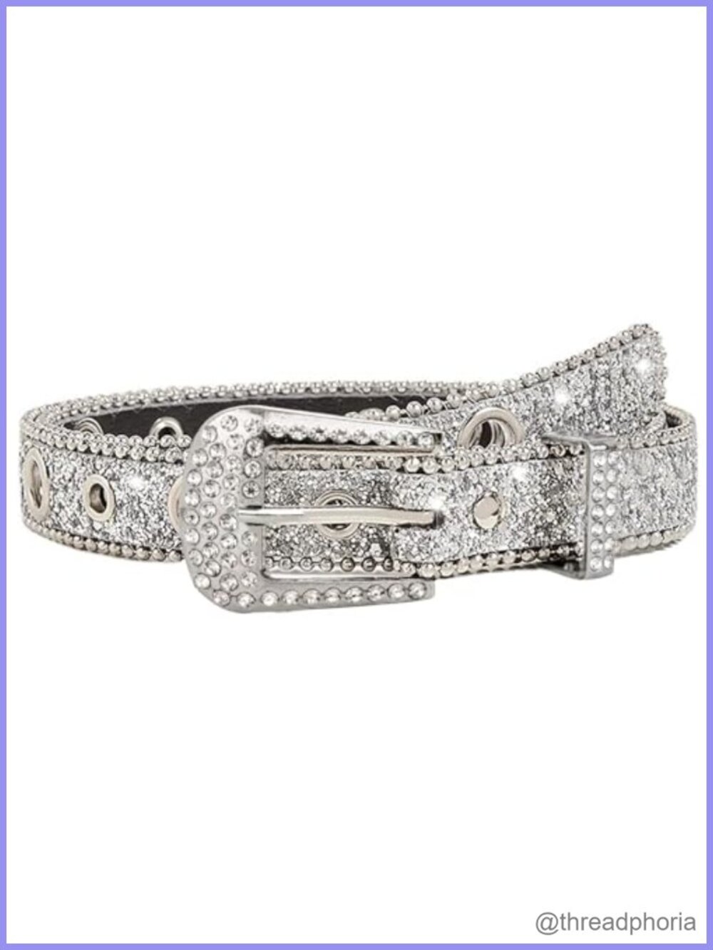 Rhinestone Western Belt Skinny Faux Leather Bling Cowgirl Accessory